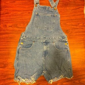 ASOS men's overall jean shorts